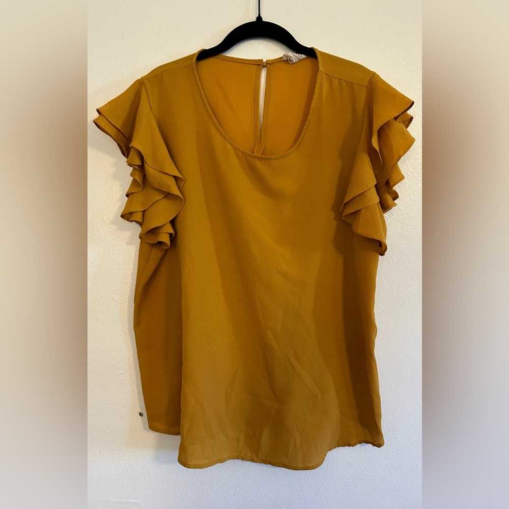 Mustard blouse 1XL